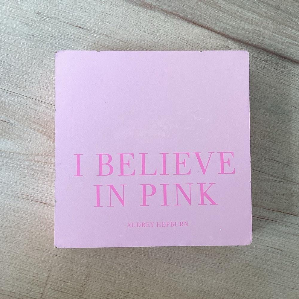 BOGO 🥳 Dabney Lee I Believe In Pink Audrey Hepburn standup wood block decor